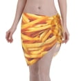 thumbnail image 1 of Women'S Beach Cover Up Short Sarong Dress French Fries Wrap Chiffon Shawl, 1 of 7
