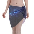 thumbnail image 1 of Women'S Beach Cover Up Short Sarong Dress Space Galaxy Wrap Chiffon Shawl, 1 of 7