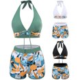 thumbnail image 1 of Women'S Bikini Swimsuits Sets High Waisted Women Tie High Cut Bathing Swimsuit(Black-S), 1 of 5