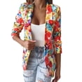 thumbnail image 1 of Women'S Blazers & Suit Jackets Fashion L Multicolor Printed Suit and Long Trousers Temperat Lapel Suit, 1 of 6