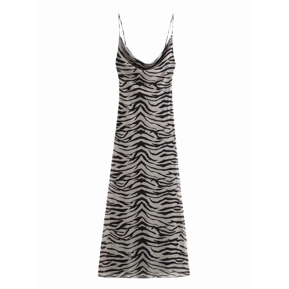 Women'S Bodycon Dress Backless Slip Maxi Dress Water Ripple L