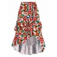 thumbnail image 1 of Women'S Boho Wrap Front Self Tie Knot Ruffle Hem Split Midi Skirt Mixed Color XXL, 1 of 6