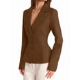 thumbnail image 1 of Women'S Business Casual : Long Sleeve, Slim Fit, Jackets Brown S, 1 of 7