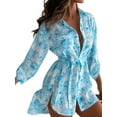 thumbnail image 1 of Women'S Button Down Shirts Casual Long Sleeve Boyfriend Loose Collared Blouses Tops Green S, 1 of 6