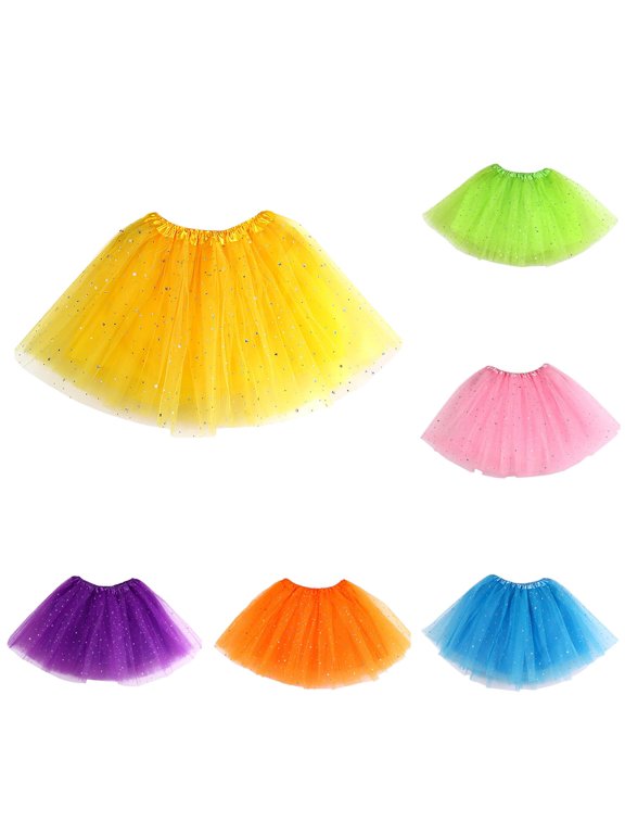 Women'S Candy Color Multicolor Skirt Support Half Body Puff Petticoat Colorful Small Short Skirt Light Skirt for Women One Size