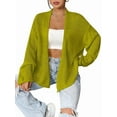 thumbnail image 1 of Women'S Cardigan Loose Knitted Cardigan Jacket New Solid Color Casual Outer Cardigan Green XL, 1 of 5