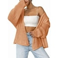 thumbnail image 1 of Women'S Cardigan Loose Knitted Cardigan Jacket New Solid Color Casual Outer Cardigan Pink L, 1 of 5