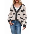 thumbnail image 1 of Women'S Cardigan Soft Pocketed Long Sleeves Casual Knitted Open Front Cardigan Sweaters Black  XL, 1 of 6