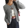 thumbnail image 1 of Women'S Cardigan Sweaters Open Front Cardigan Trendy Chunky Oversized Loose Knit Fall Outfits Gray XL, 1 of 9