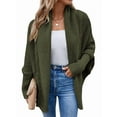 thumbnail image 1 of Women'S Cardigan Sweaters Oversized Chunky Knit Slouchy Wrap Batwing Open Front Outwear Coat Army Green S, 1 of 8