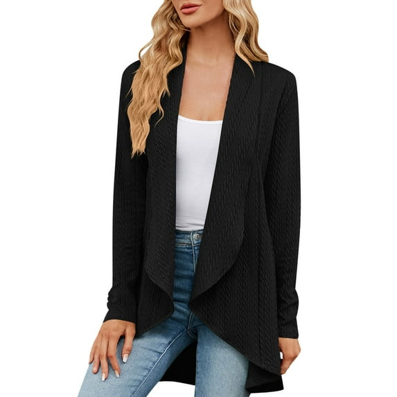 Cardigan For Women Cropped 2023 Autumn And Winter Long Sleeved Solid Color Loose Top Knitted Coat Jacket