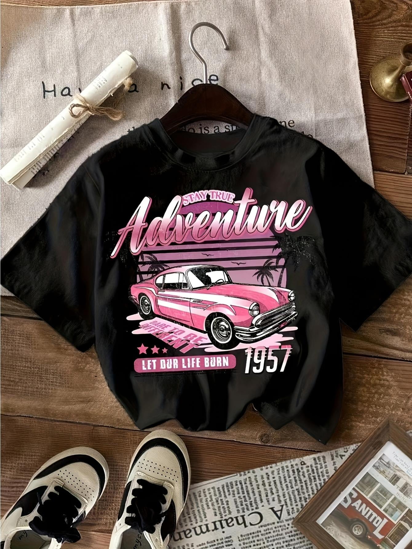 Ladies Racing Tees Women'S Casual Car-Themed T-Shirt-