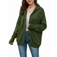 thumbnail image 1 of Women'S Casual Cardigan V Neck Button Down Hooded Sweaters Long Sleeve Hoodies Outfits  Green XL, 1 of 6