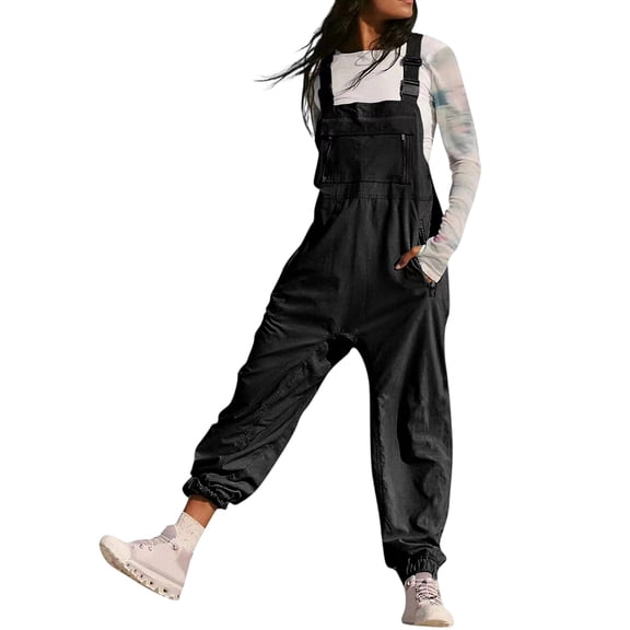 Women'S Casual Corduroy Overalls Sleeveless Adjustable Straps Jumpsuits for Women with Pockets