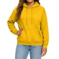 thumbnail image 1 of Women'S Casual Hooded Sweatshirt, Long Sleeve Front Pocket Pullover With Drawstring, Relaxed Fit Lounge Wear For Everyday Outfits Wrm Fashion Cherry Hoodie Sweatshirt (S, Yellow) ZMTing, 1 of 3