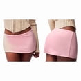 thumbnail image 1 of Women'S Casual Low-Rise Solid Bodycon Mini Skirt Streetwear Pink S, 1 of 7