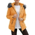 thumbnail image 1 of Women'S Casual Oversized Coats Collar Zipper Decorated Slim Cotton Thick Cotton Cotton Yellow Fashion Blazers Clothes M, 1 of 4