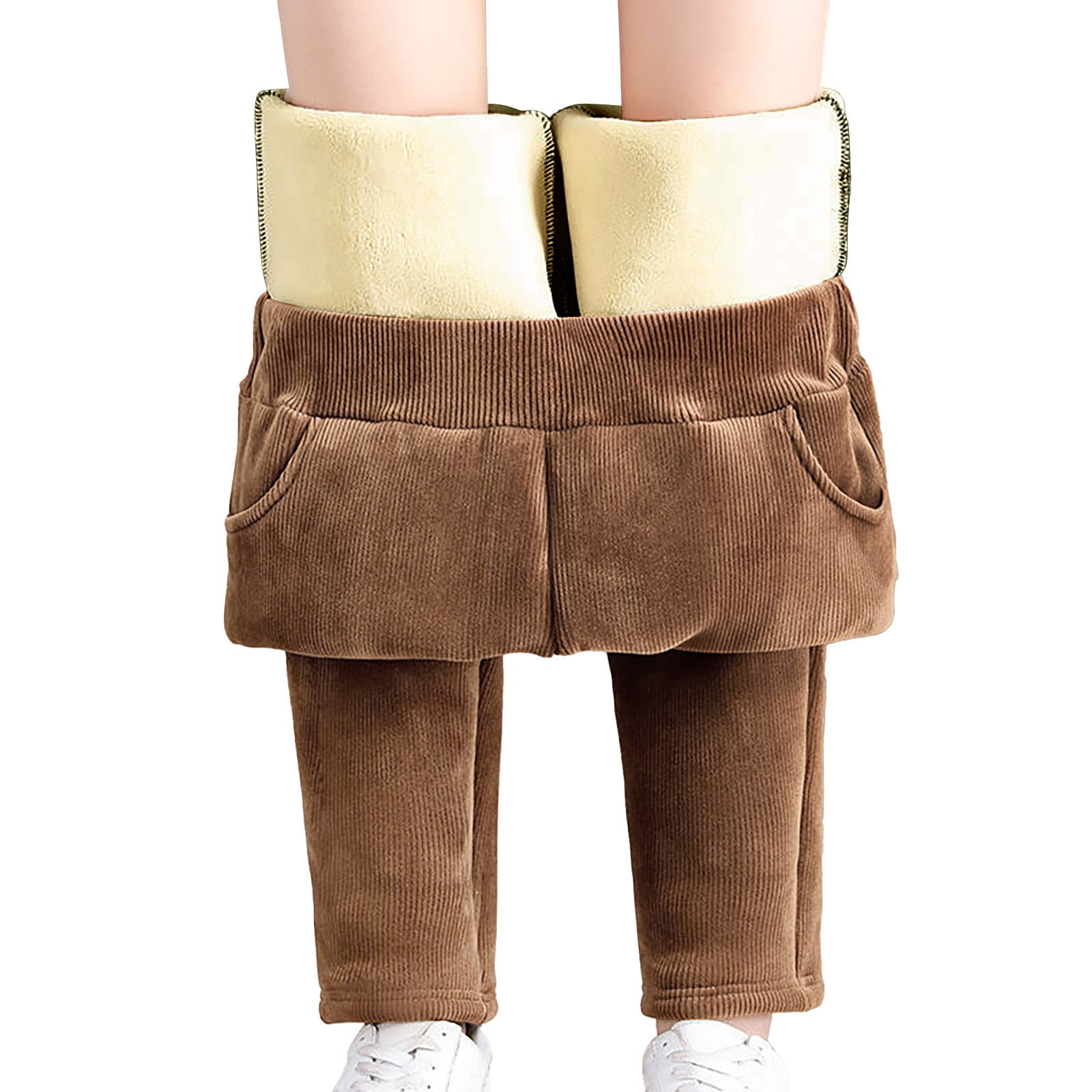 Women's Warm Pants Winter Drawstring Jogging Bottoms Lined Thermal