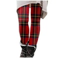 thumbnail image 1 of Women'S Casual Pants Winter Plaid Printed Fashion Casual Long Pants Slim Fit Stretchy High Waist Leggings, 1 of 5