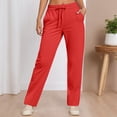 thumbnail image 1 of Women'S Casual Pants Women'S Casual Pants High Waisted Straight Leg Pants Elastic Waistband Comfortable Trousers For Daily Wear Autumn Winter RD1 L, 1 of 4