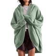 thumbnail image 1 of Women'S Casual Retro Cardigan Long Sleeve Fall Spring Jackets with Pockets Emerald Green L, 1 of 9