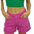thumbnail image 1 of Women'S Casual Ripped Denim Shorts High Rise Distressed Rolled Hem Jeans Shorts Rose Red L, 1 of 7