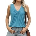 thumbnail image 1 of Women'S Casual Sleeveless Tank Top Blue Green M, 1 of 8