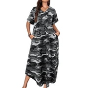 white christmas dresses Weathered Camo Mid Sleeve Twirl Dress 6/7 main image 0