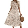 thumbnail image 1 of Women'S Chiffon Floral Dresses Casual Summer Boho Flutter Sleeve Flowy Western Dress XL, 1 of 7