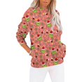 thumbnail image 1 of Women'S Christmas Sweat Shirt Green Monster Funny Cute Xmas Holiday Winter Oversized Pullover Watermelon Red Small, 1 of 5