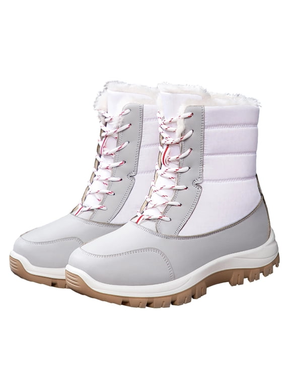 Women'S Chunky Heel Plus Velvet Thickened Boots Fall Winter Trend