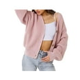 thumbnail image 1 of Women'S Chunky Knit Cardigan Sweater V-Neck Long Sleeve Button Casual Loose Cropped Cardigan Coat Pink L, 1 of 7