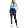thumbnail image 1 of Women'S Classic Swimwear Long Sleeve Full Cover Swimsuit Rash Guard, 3pcs Set, 1 of 8