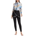 thumbnail image 1 of Women'S Classic Swimwear Long Sleeve Full Cover Swimsuit Rash Guard, 3pcs Set, 1 of 8