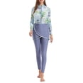 thumbnail image 1 of Women'S Classic Swimwear Long Sleeve Full Cover Swimsuit Rash Guard, 3pcs Set, 1 of 8