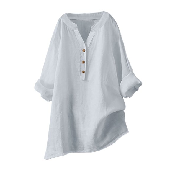 Women'S Clothing, Tops for Women Trendy, Stylish Women's Blouse with Button Front Casual Long Sleeve Top for Everyday Wear Versatile and Comfortable Shirt for Women