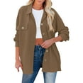 thumbnail image 1 of Women'S Clothing, Women Blouses, Stylish Women's Button Down Casual Shirt Jacket with Pockets Long Sleeve Versatile Tops for Everyday Wear and Trendy Outfits, 1 of 7