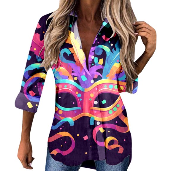 Women'S Clothing, Women'S Tops, Sparkly Women's Blouses V Neck Sequin Print Loose Long Sleeve Tops for Evening Parties Holiday Wear Shiny Shirts