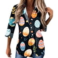 thumbnail image 1 of Women'S Clothing, Womens Tops, Shimmering Women Tops V Neck Glitter Blouses Long Sleeve Loose Fit Party Wear Evening Shirts for Women, 1 of 4