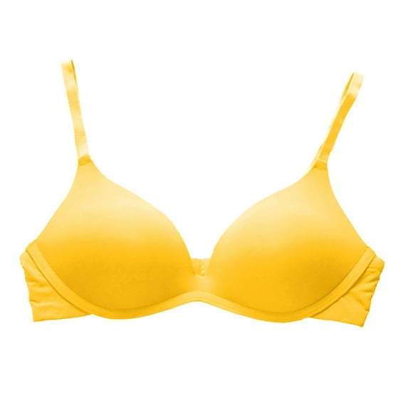 Women'S Comfortable Traceless Lightweight Beautiful Back Simple And Rimless Bra Womens Bra For Everyday Comfort Yellow 32