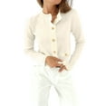 thumbnail image 1 of Women'S Contrast Trim Long Sleeve Button Front V Neck Cardigan Color L, 1 of 7