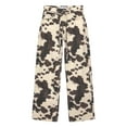 thumbnail image 1 of Women'S Cow Print Wide Leg Pants Patched Elastic Waist Casual Loose Trousers Cow Pattern S, 1 of 10