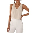thumbnail image 1 of Women'S Crop Tank Tops Spring Summer Sleeveless V Neck Cropped Casual Beach Tops Shirts Color S, 1 of 7