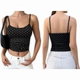 thumbnail image 1 of Women'S Cute Cropped Tank Tops Summer Polka Dots Y2K Going Out Basic Sleeveless Camisole Shirts Black XL, 1 of 7