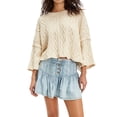 thumbnail image 1 of Women'S Denim A-Line Pleated Skirt Casual High Waisted Ruffle Flared Mini Skirts Light Blue L, 1 of 8