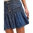 thumbnail image 1 of Women'S Denim A-Line Pleated Skirt Casual High Waisted Ruffle Flared Mini Skirts S, 1 of 8