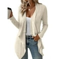 thumbnail image 1 of Women'S Draped Open Front Light-Weight Cardigan Tops Casual Long Sleeve Knit Outerwear  S, 1 of 4