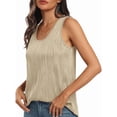 thumbnail image 1 of Women'S Dressy Business Casual Tank Tops Summer Sleeveless Trendy Blouses Flowy Work Shirts Apricot XS, 1 of 7