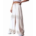 thumbnail image 1 of Women'S Dressy Trousers Solid Color Straight Leg Suit Pants White Color L, 1 of 9