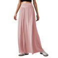thumbnail image 1 of Women'S Elastic High Waist Casual Lounge Loose Palazzo Pants with Pockets Flowy Fall Long Trousers Pink XXL, 1 of 5